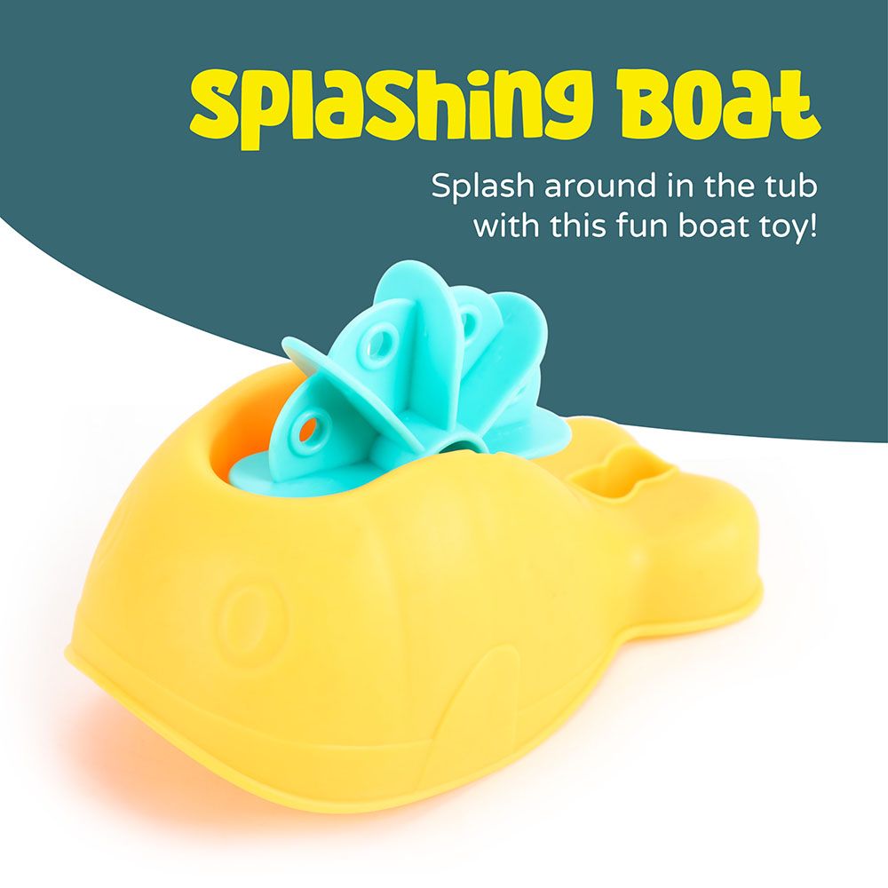 Moon - Anti-Slip Baby Bath Pad w/ 4pcs Floating Duck Bath Toys