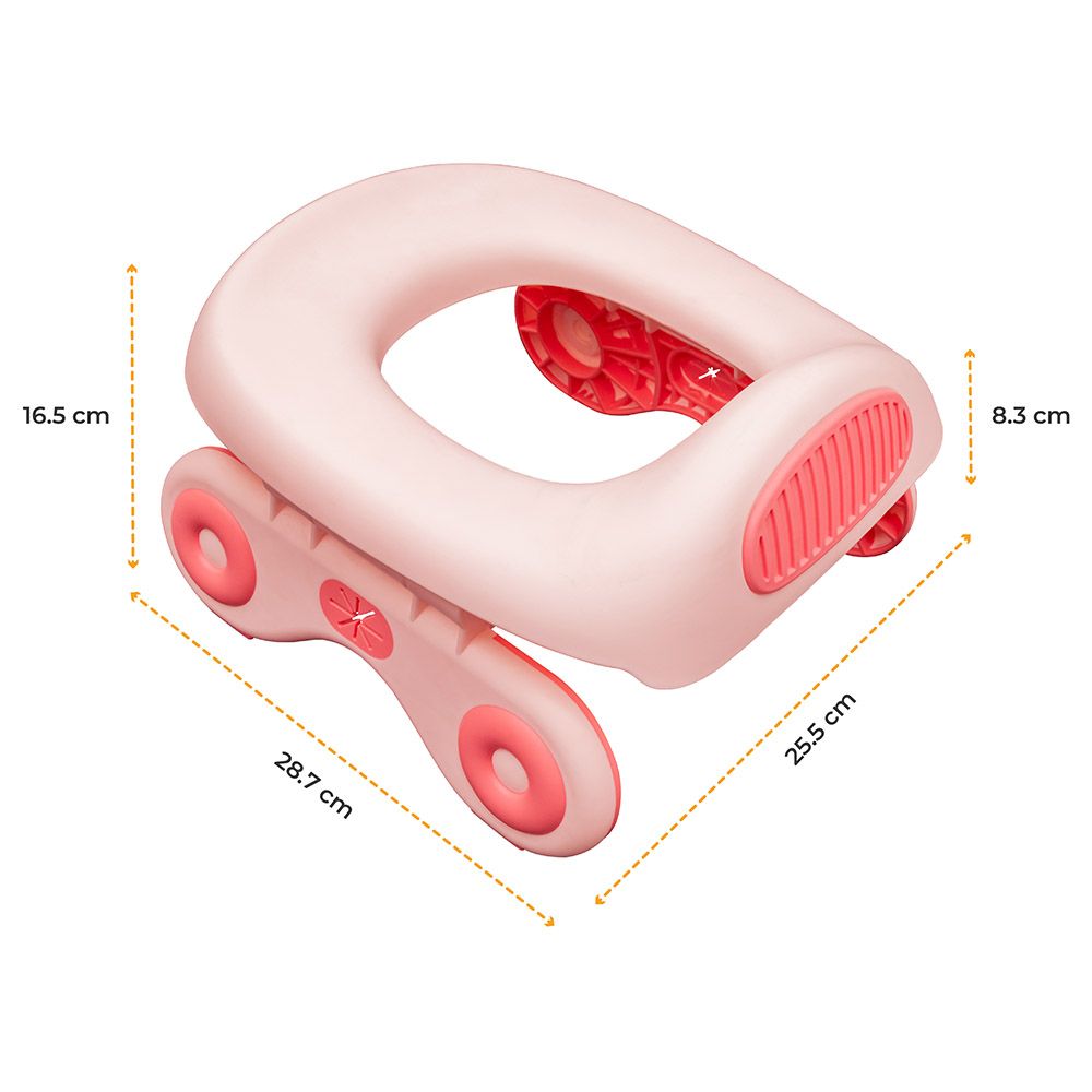 مون - مقعد نونية تدريب للأطفال للسفر - وردي