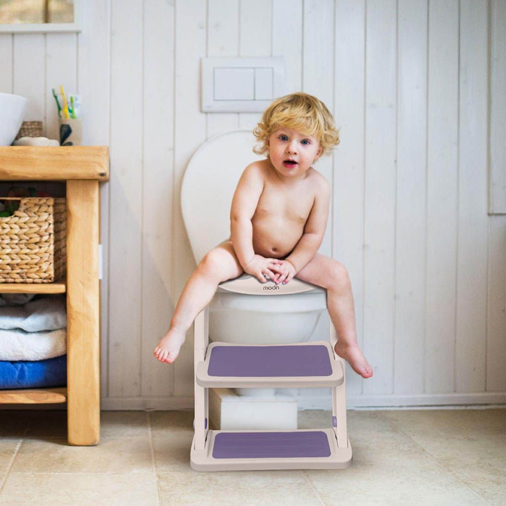 Moon - Step Stool Potty Trainer Seat - Pink/Purple