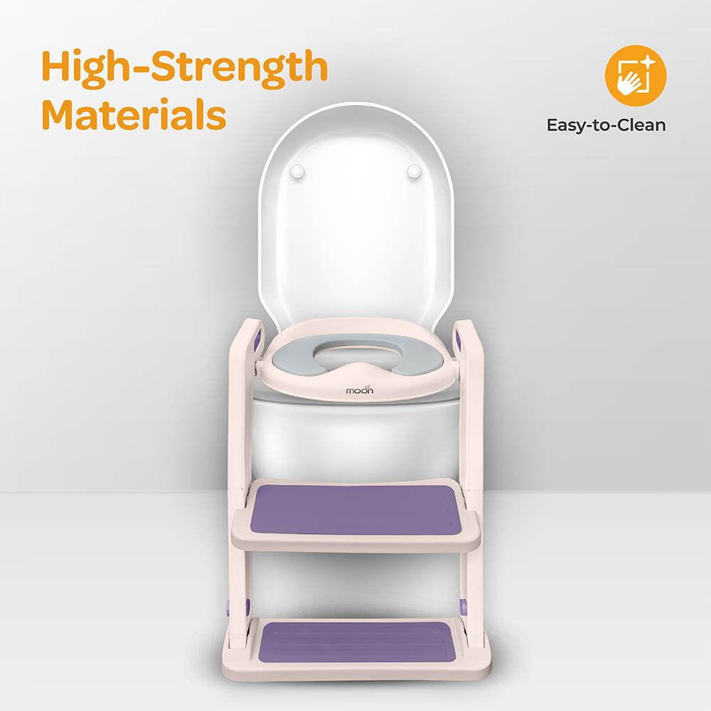 Moon - Step Stool Potty Trainer Seat - Pink/Purple