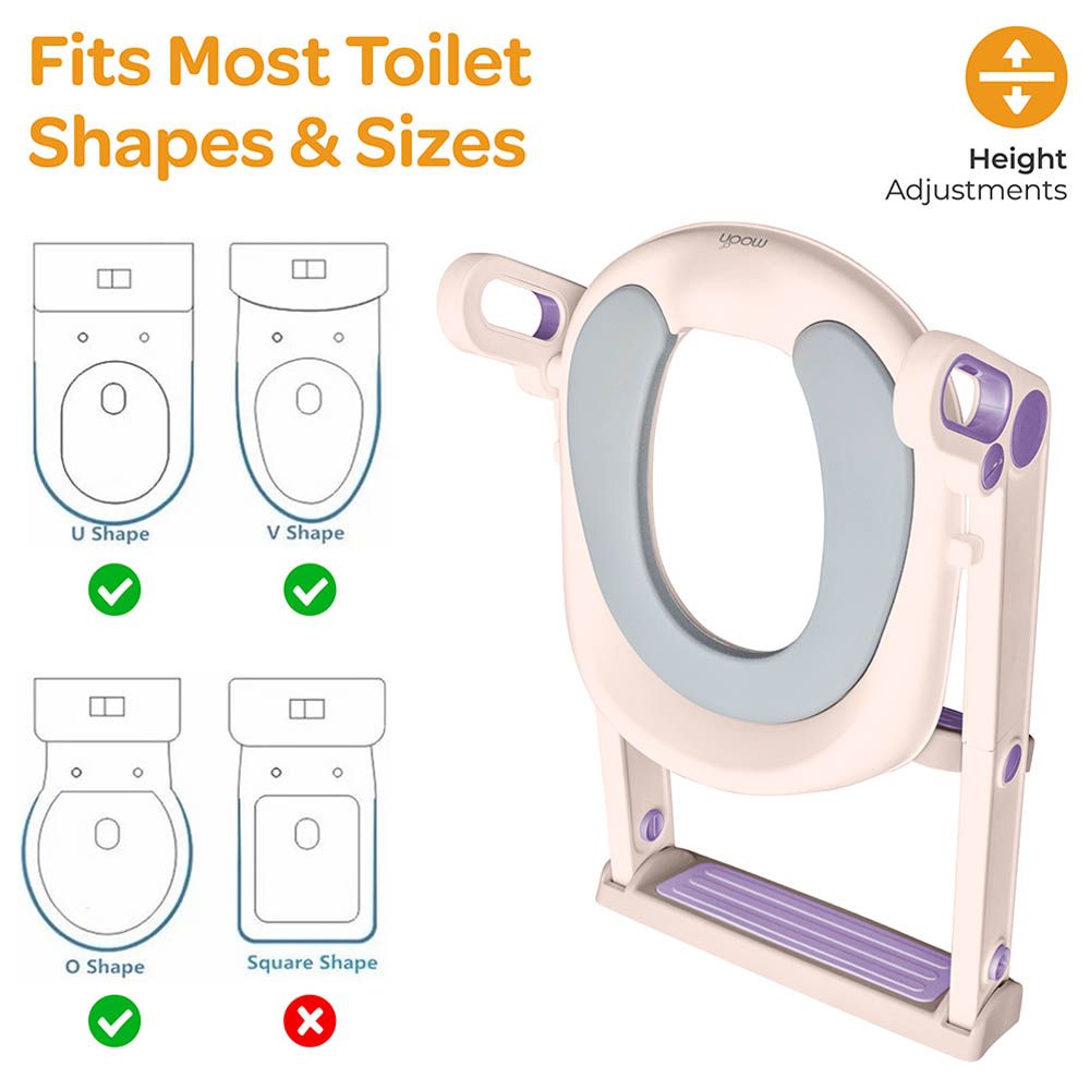 Moon - Step Stool Potty Trainer Seat - Pink/Purple