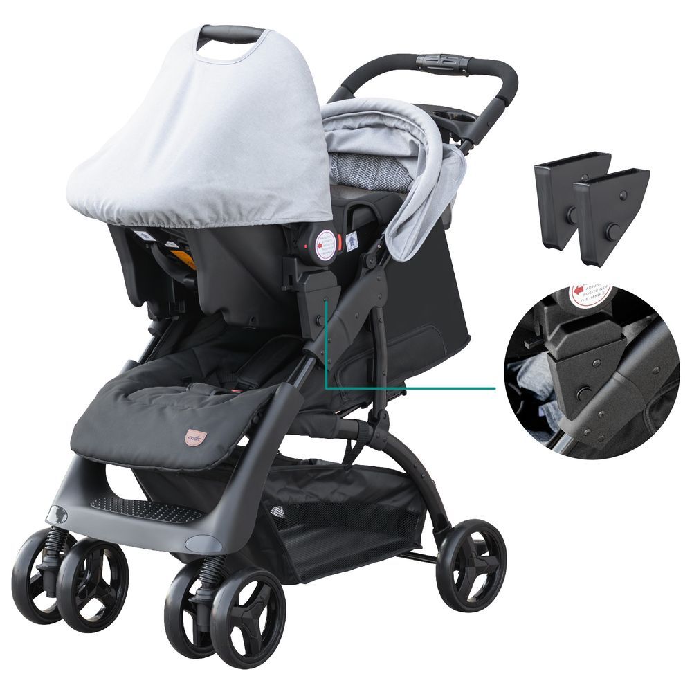 Moon - Aria Baby Stroller 2-in-1 Travel System - Light Grey