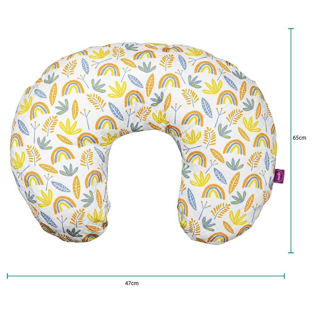 Moon - Portable Breast Feeding Pillow w/ Zippered Cover- Rainbow