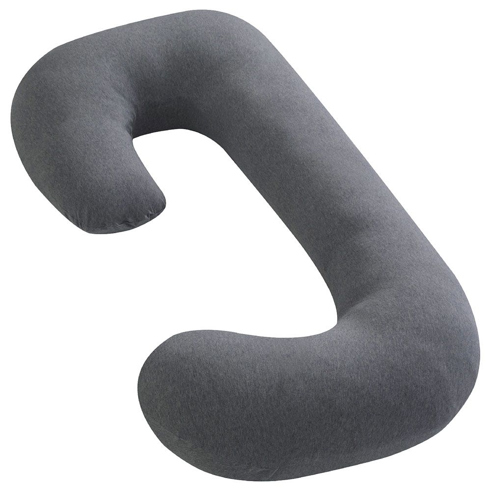 Moon - Organic C Shaped Maternity Pillow - Grey