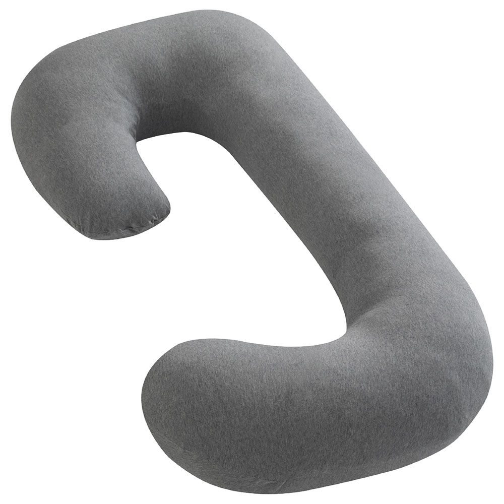 Moon - Organic C Shaped Maternity Pillow - Light Grey