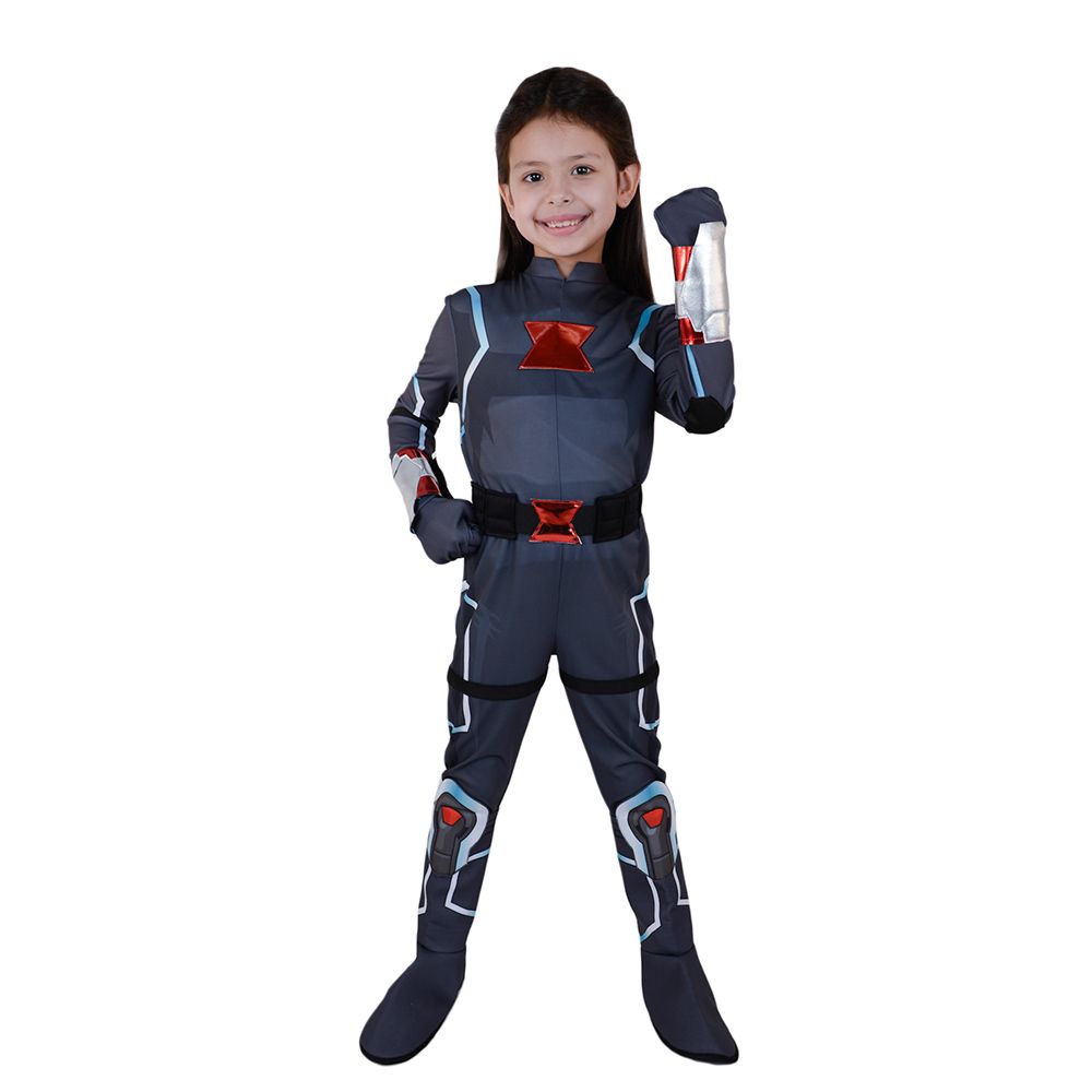 Party Centre - Marvel Black Widow Deluxe Superhero Child Costume - Grey