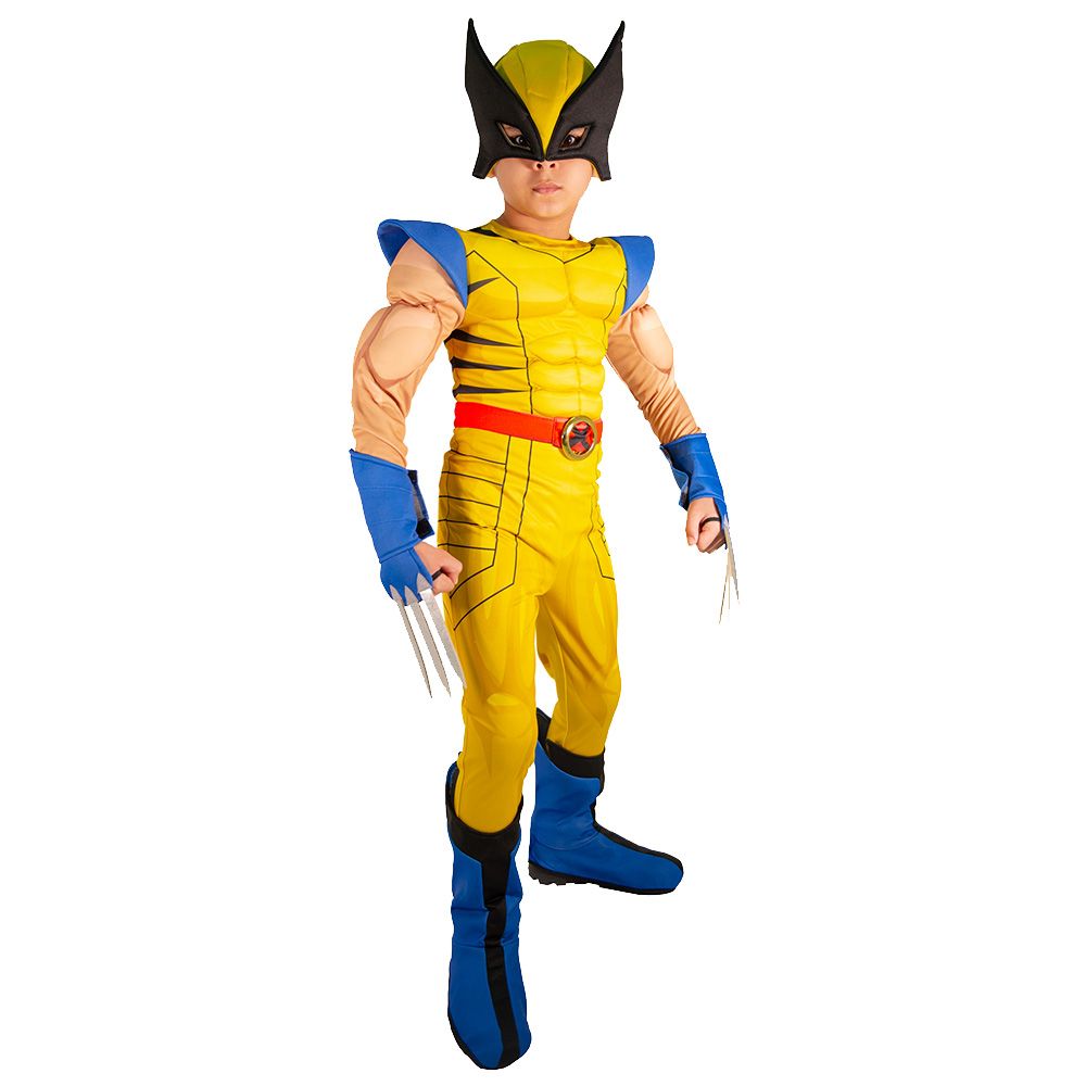 Party Centre - Marvel X-Men Wolverine Deluxe Boy Superhero Child Costume - Yellow