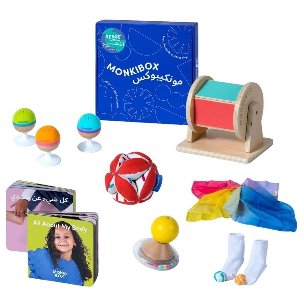 MonkiBox - Kids Montessori PlayBox - Sense With Me (5-6+ Months)