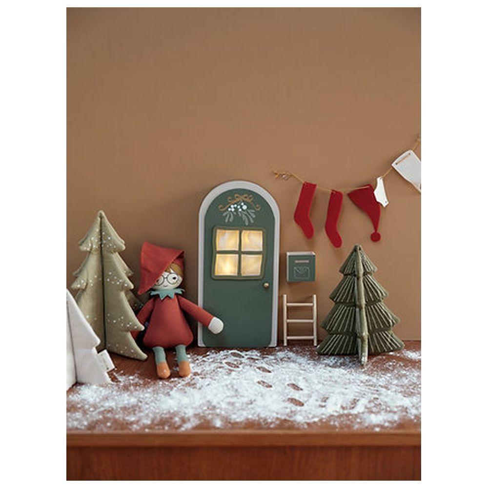 Fabelab - Christmas Organic Elf Doll - Hugo - Red