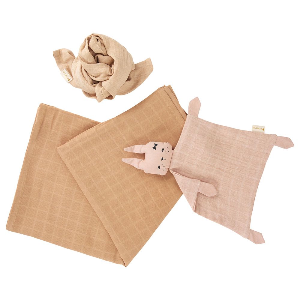 Fabelab - Organic Newborn Baby Gift Box - 3 Pack - Wheat Mix