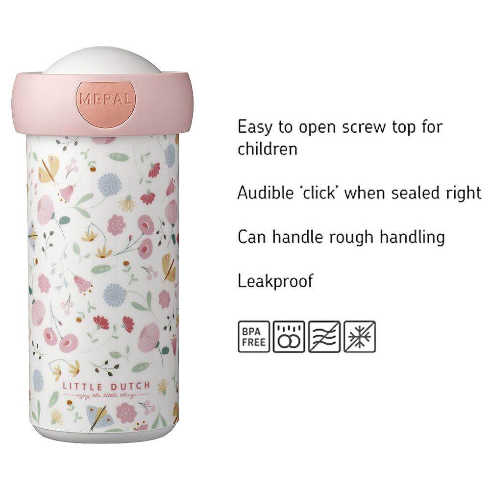 Mepal - School Beaker Cup Campus - 300ml - Flowers & Butterflies