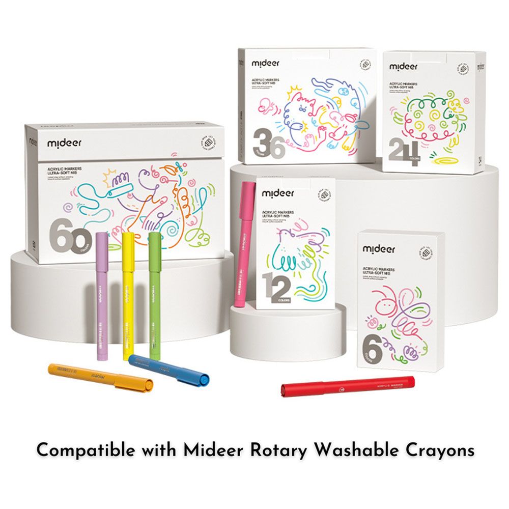 Mideer - Rotary Crayon Refills - 12pcs