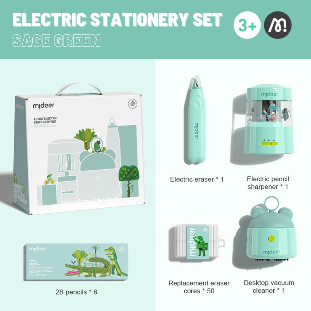 Mideer - Electric Stationery Set - Sage Green