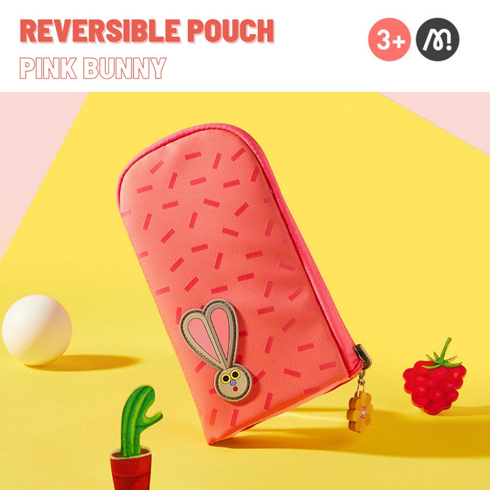 Mideer - Reversible Pencil Pouch - Pink Bunny