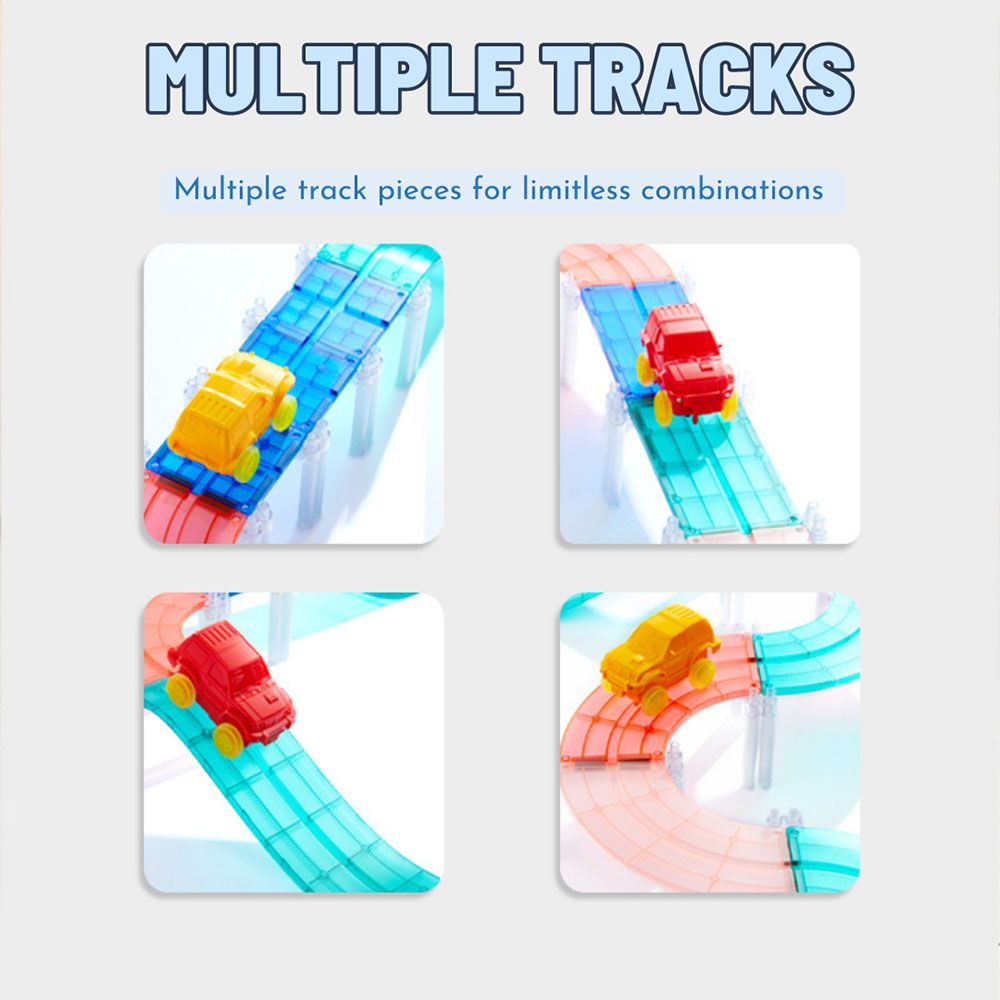 Mideer - Grooved Magnetic Tiles - Racing Track