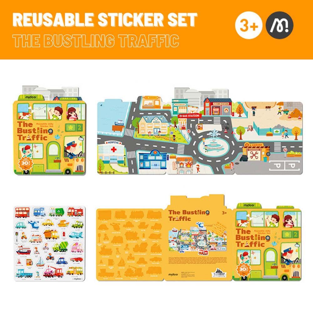 Mideer - Reusable Stickers - Bustling Traffic