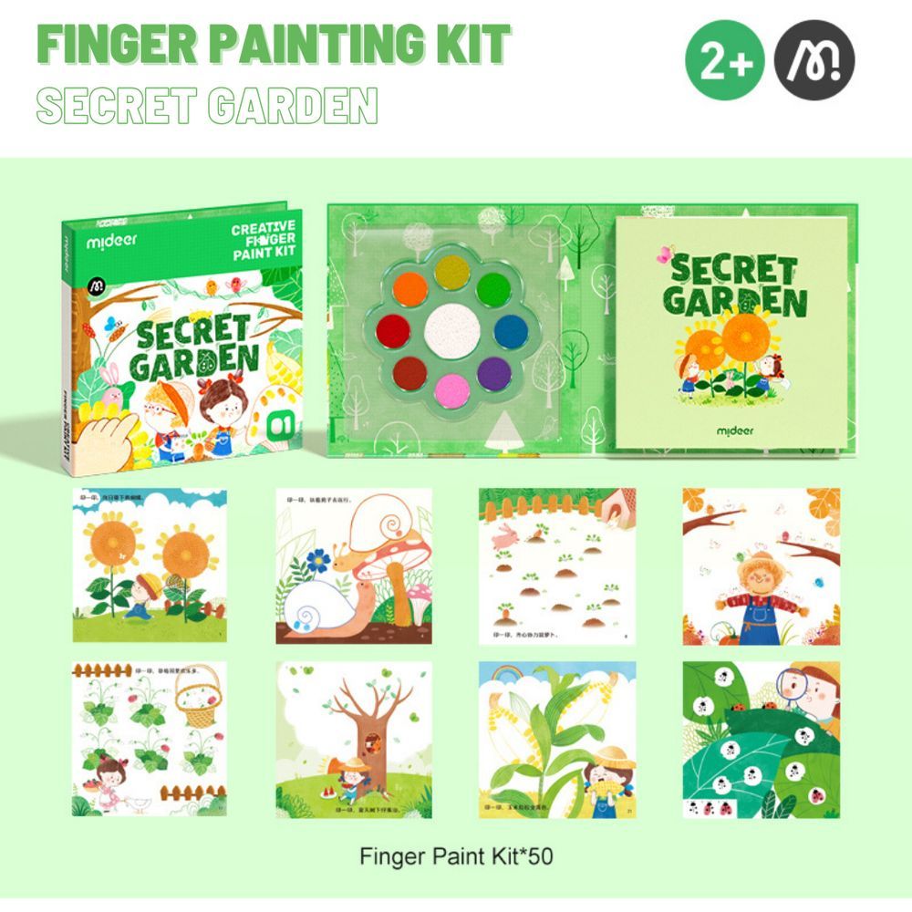 Mideer - Finger Painting Kit - Secret Garden