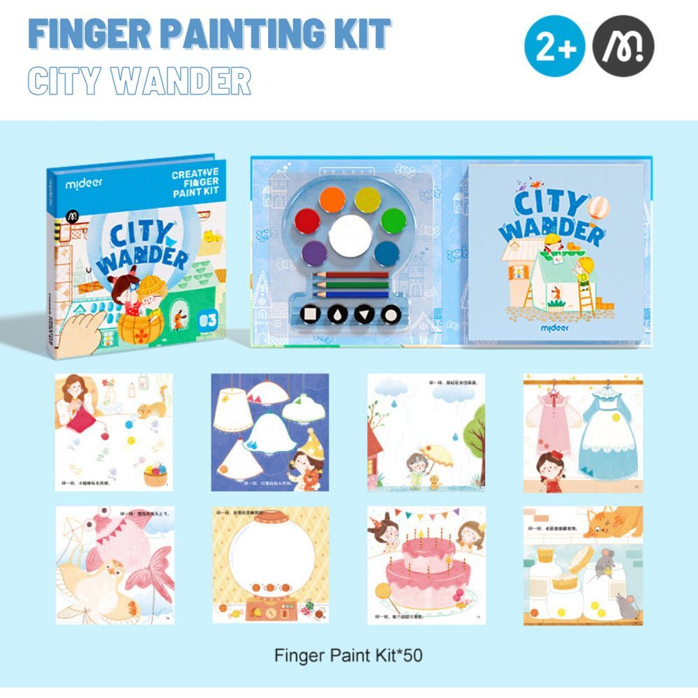 Mideer - Finger Painting Kit - City Wander