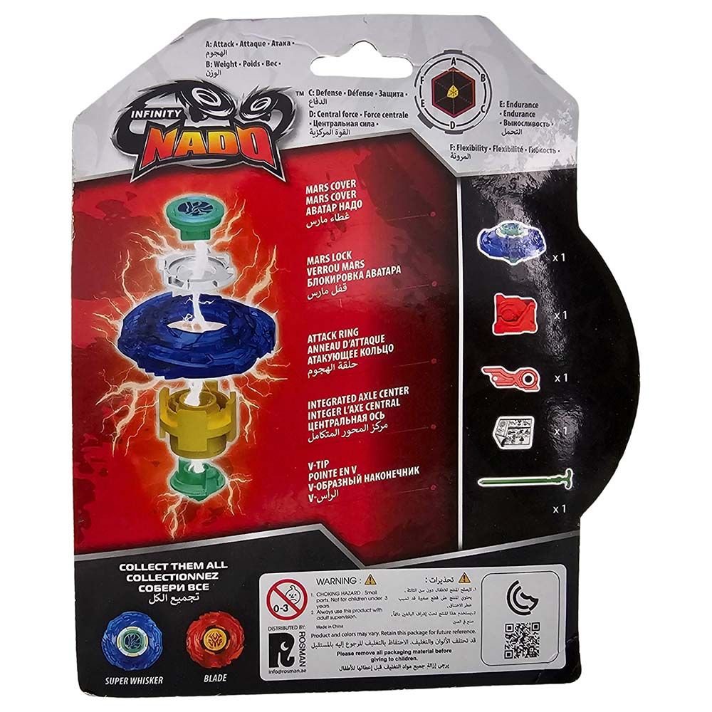 Infinity Nado - Plastic Series Spinning Top w/ Launcher - Super Whisker