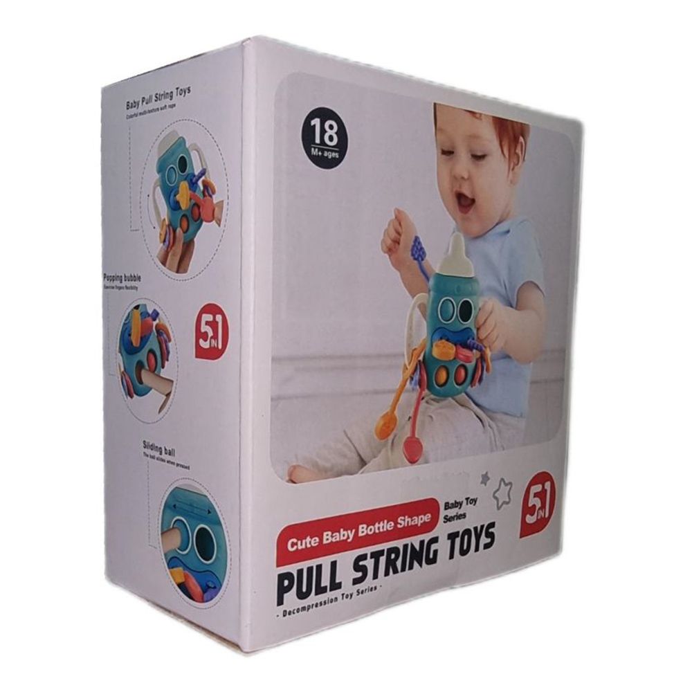 Jawda - 5-In-1 Milk Bottle Pull String Toy