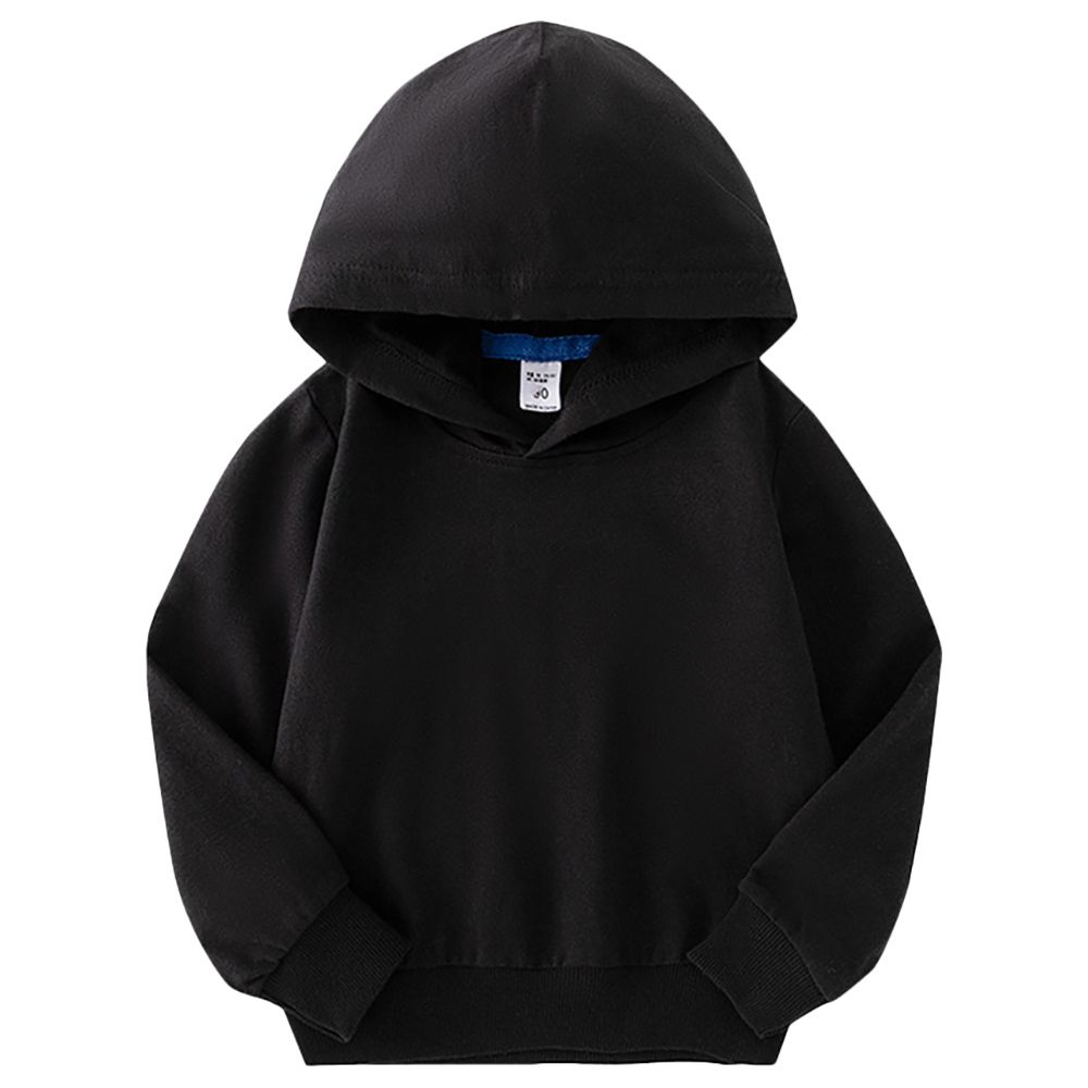 Mei Stylish - Kids Long Sleeve Hooded Sweatshirt - Black