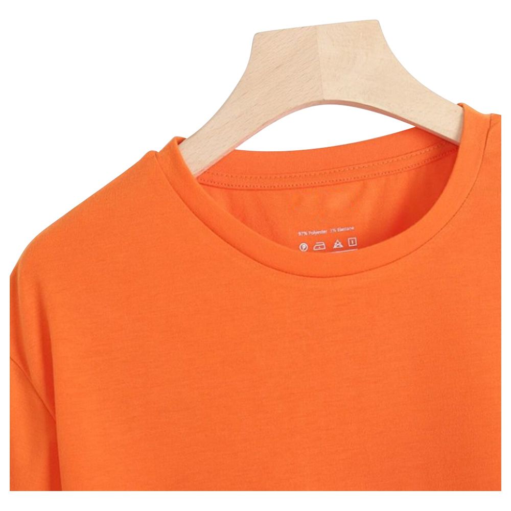 Mei Stylish - Kids Solid Short Sleeve T-Shirt - Orange