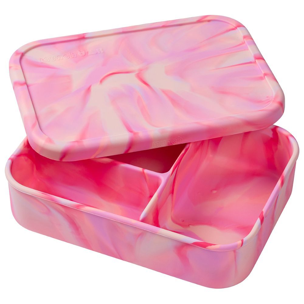 Munchbox Bento - Flexi3 3 Compartment Lunch Box - Rose Pink