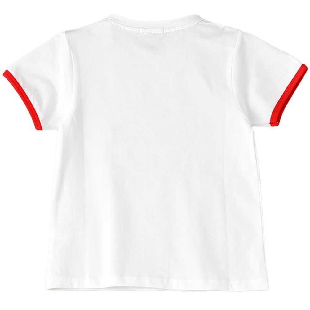 Jelliene - Girl's Knit T-Shirt With Print - White