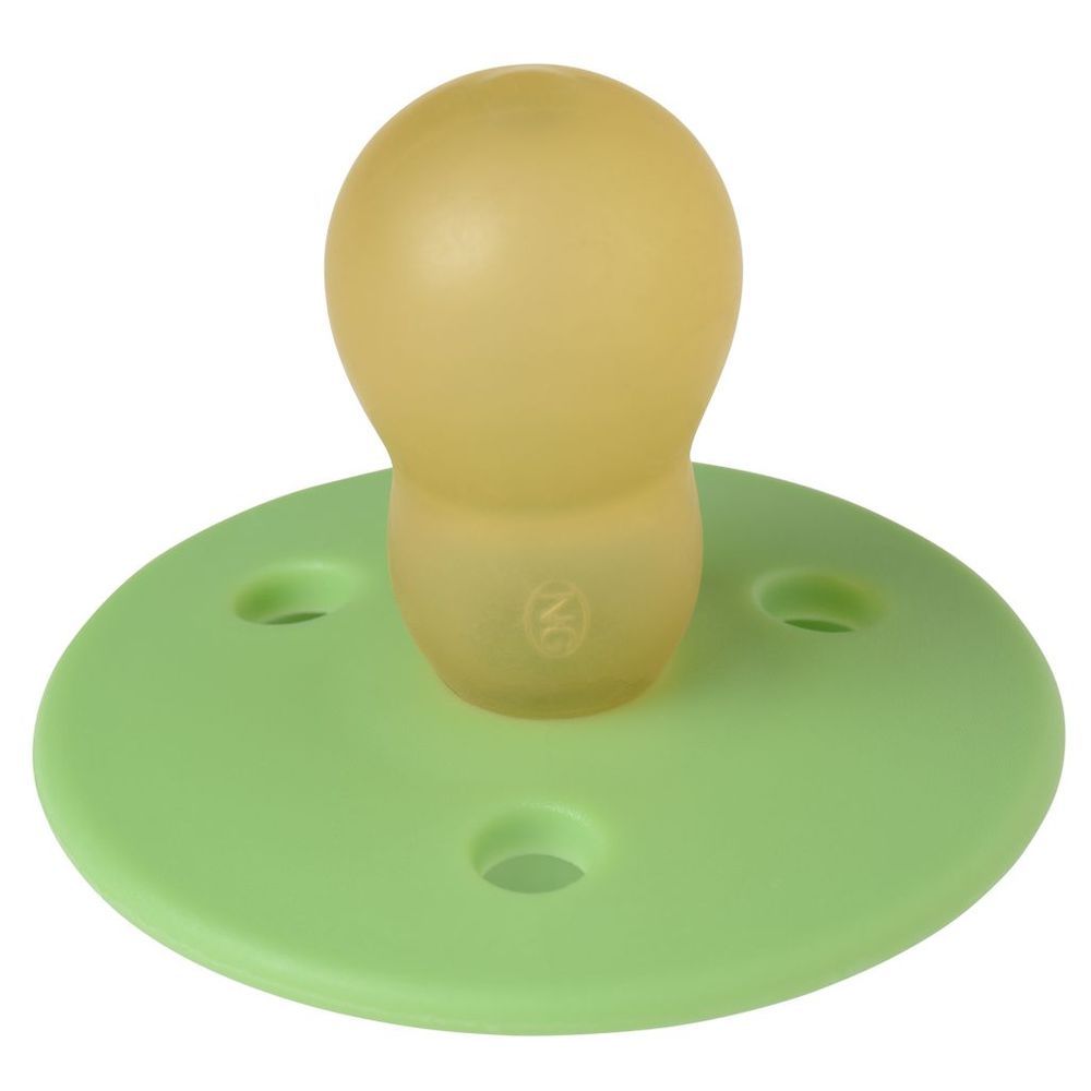 Mininor - Round Pacifier Latex - 6M+ - Apple Green