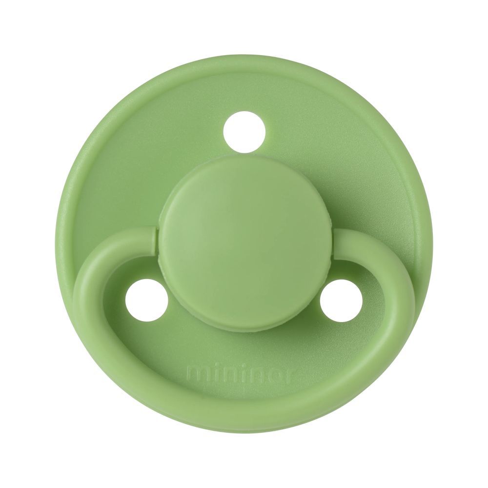 Mininor - Round Pacifier Latex - 6M+ - Apple Green