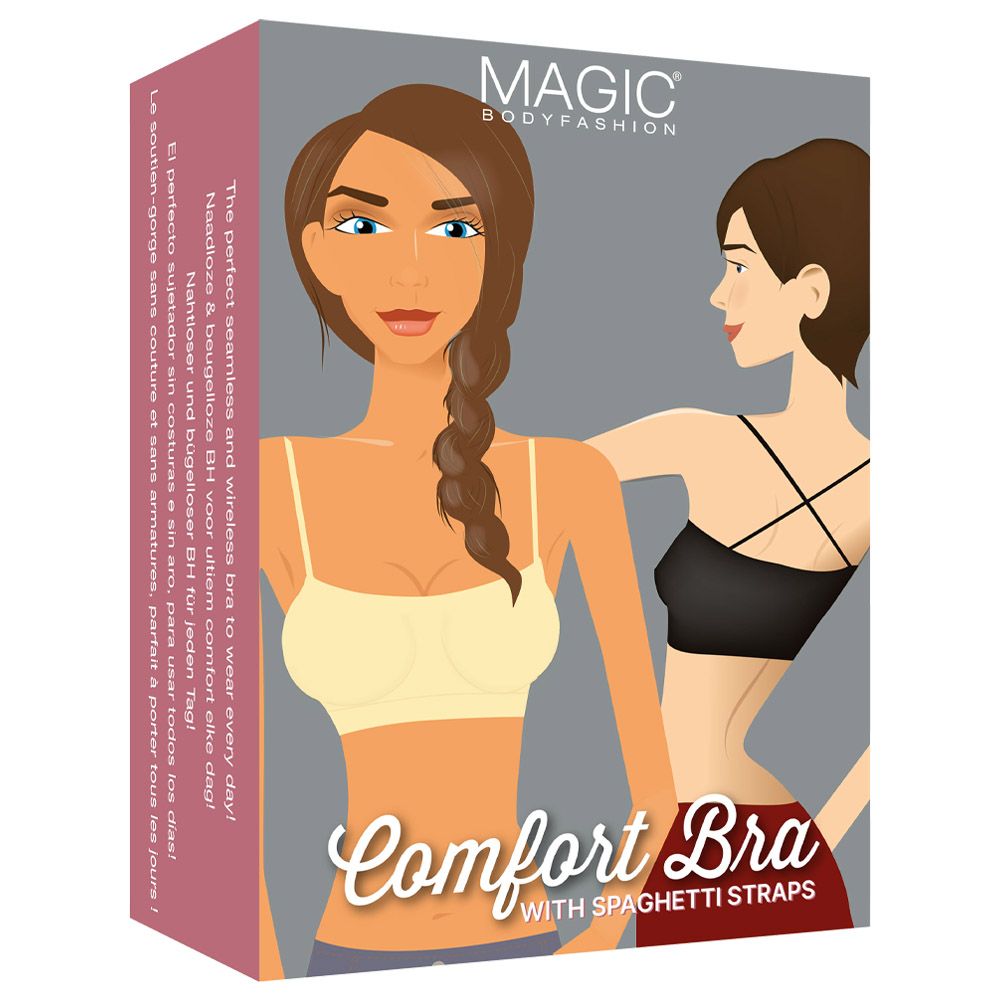 Magic Body Fashion - Comfort Bra With Spaghetti Straps - Latte