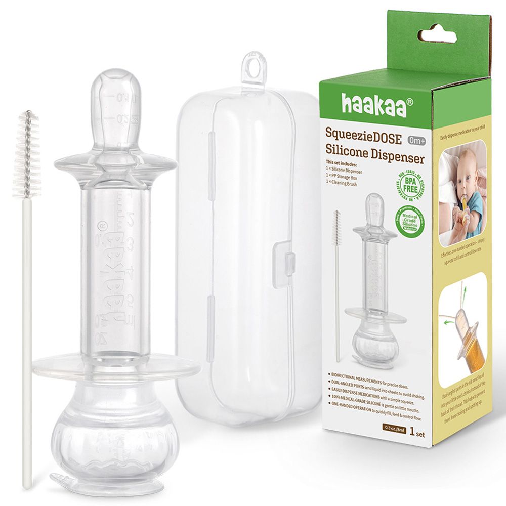 Haakaa - SqueezieDose Silicone Medicine Dispenser w/ Travel Case - 8 ml