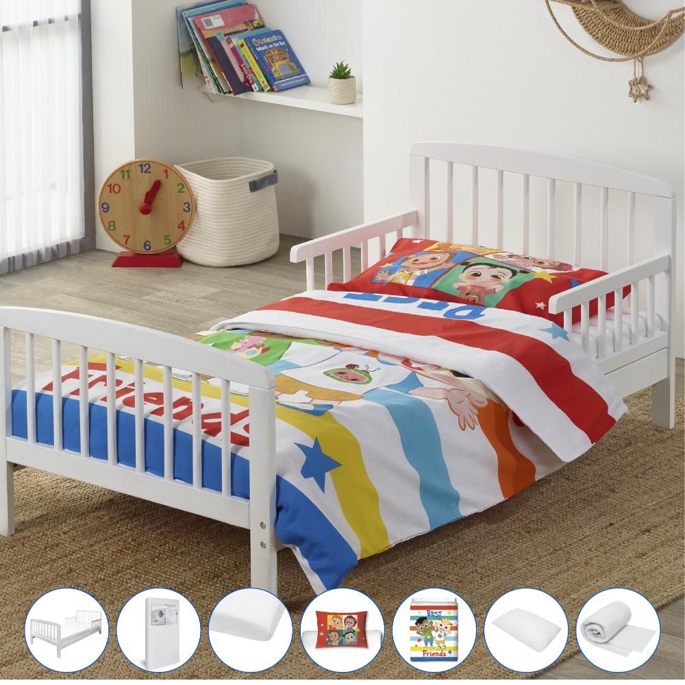 Kinder Valley - Cocomelon Bed Bundle With Bed & Mattress - 7pcs