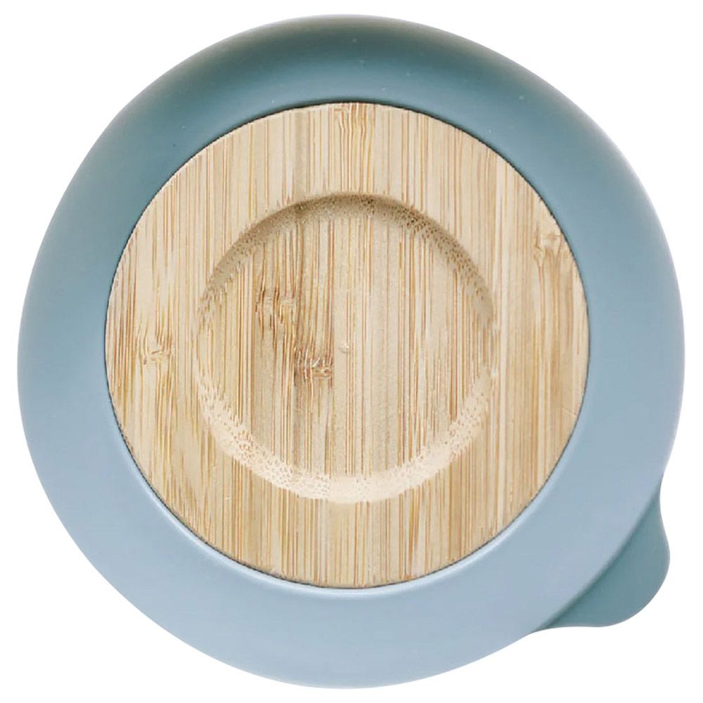 Milk It Baby - Bamboo Suction Bowl And Spoon Set - Berry Blue