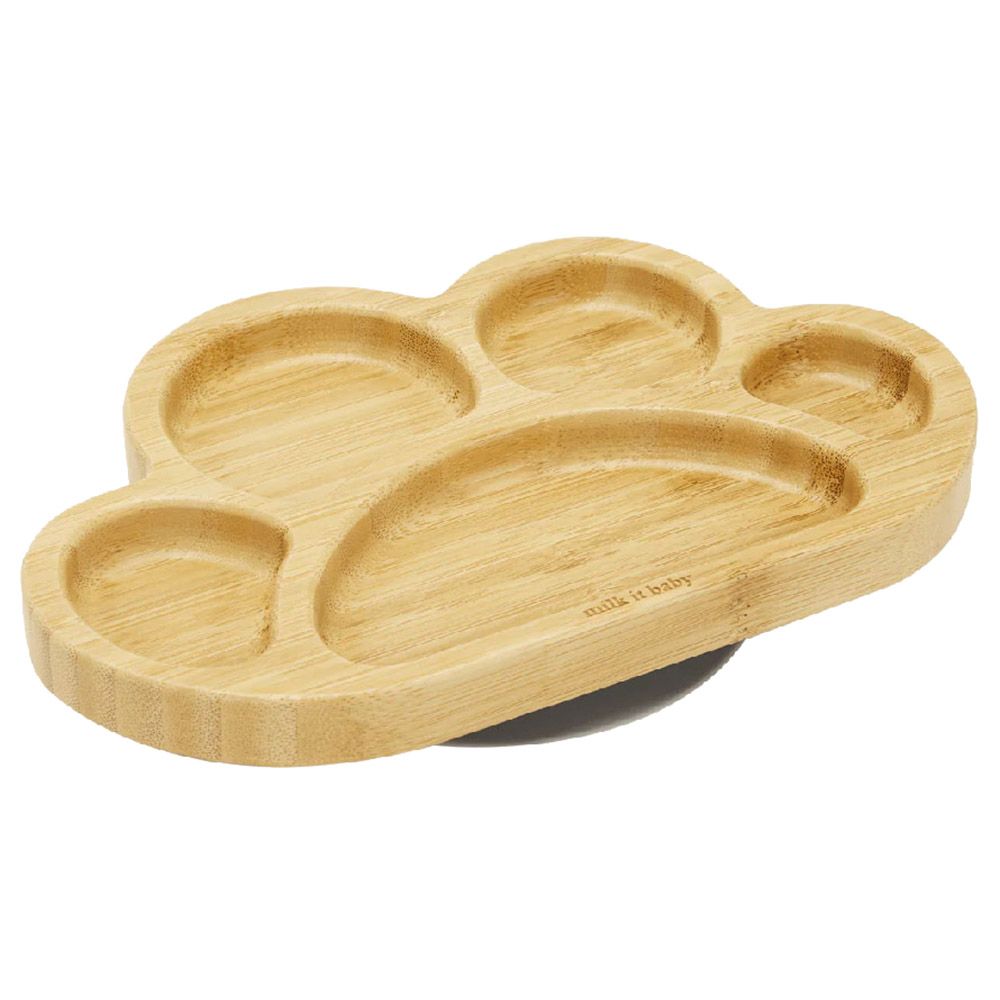 Milk It Baby - Bamboo Tiger Paw Plate Set - Berry Blue