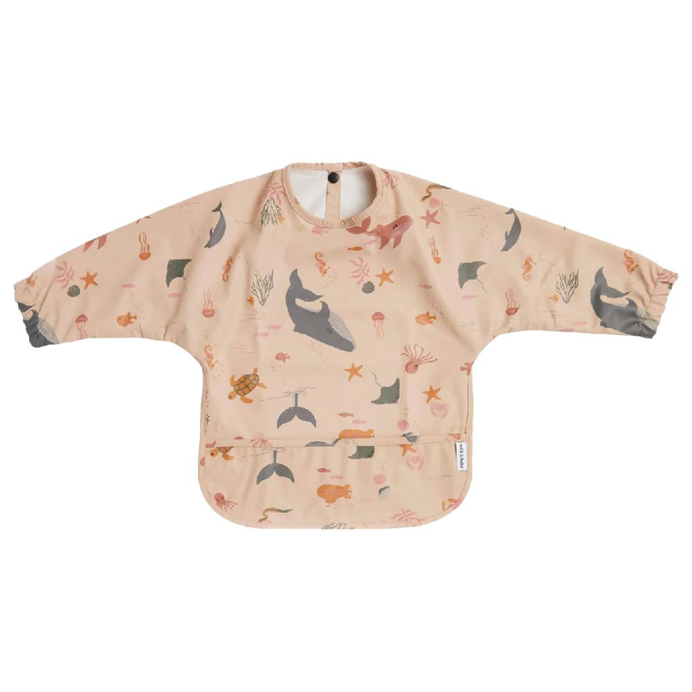 Milk It Baby - Sleeved Bib - Ocean Friends