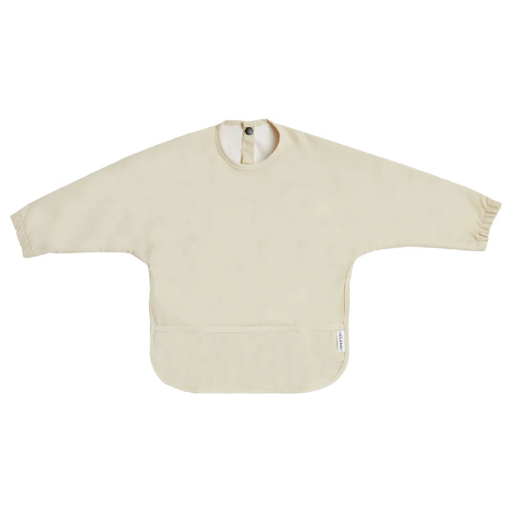 Milk It Baby - Sleeved Bib - Safari Beige