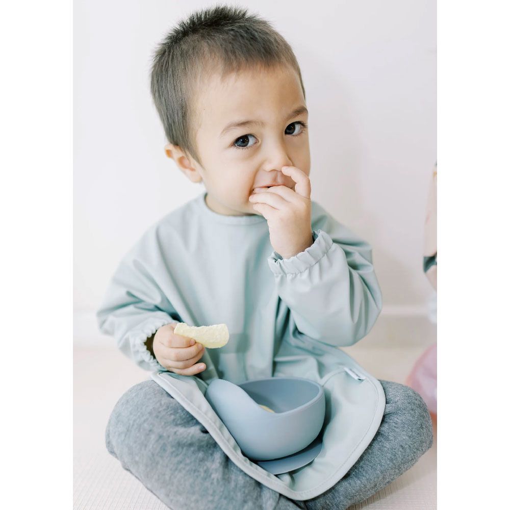 Milk It Baby - Sleeved Bib - Seafoam Green