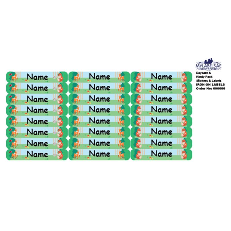 Mylabels - Personalized Iron On Labels - Woodland Animals - Pack of 50