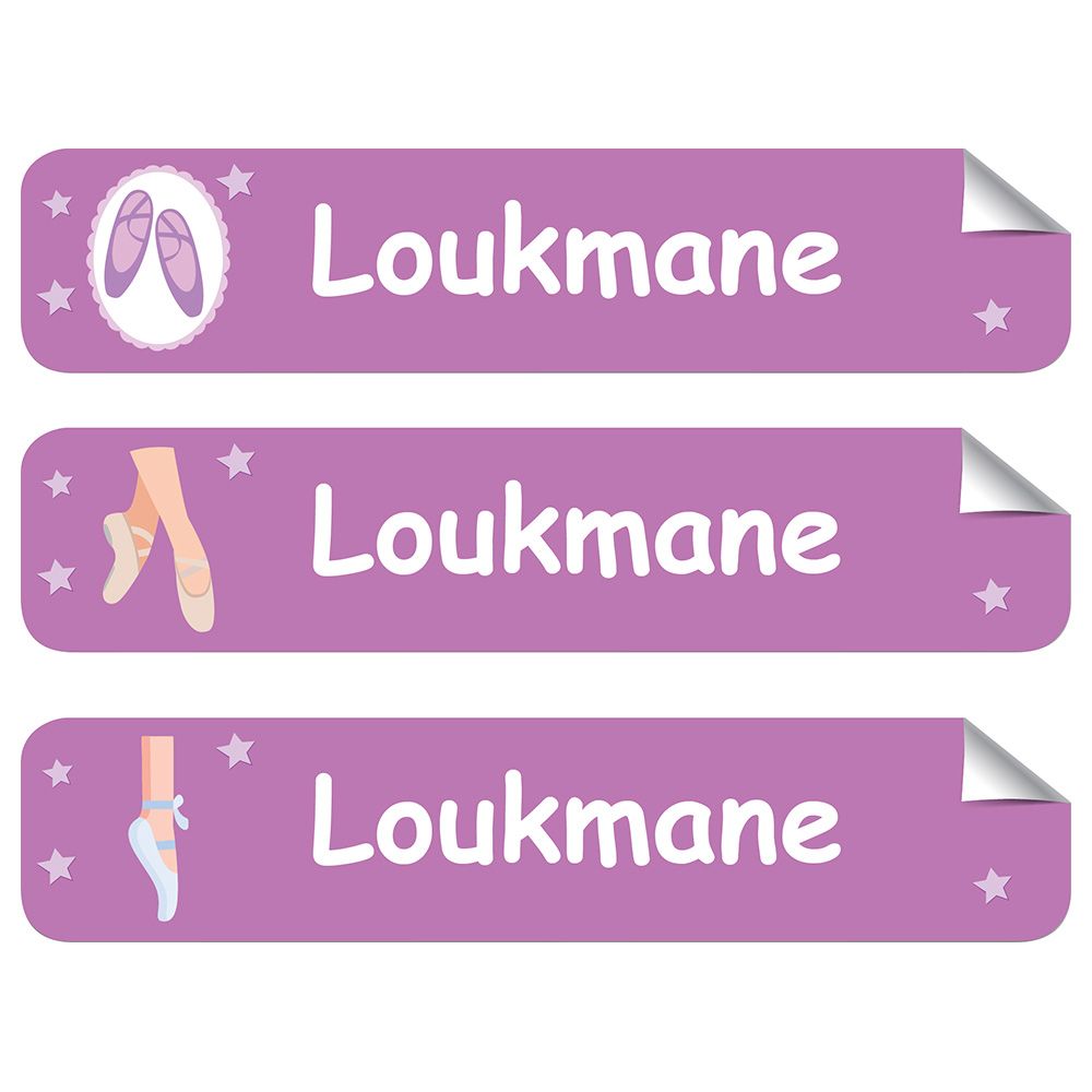 Mylabels - Personalized Iron On Labels - Ballet - Pack of 50