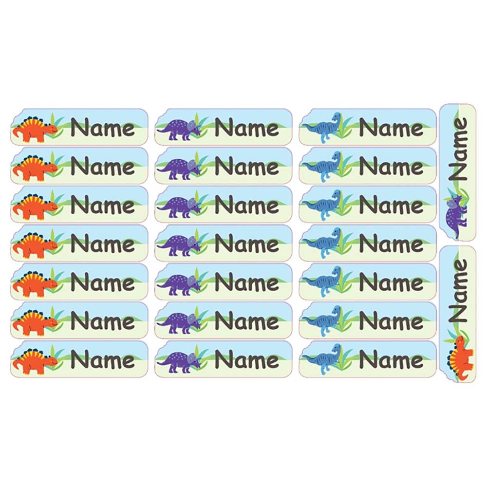 Mylabels - Personalized Iron On Labels - Smiling Dino - Pack of 50