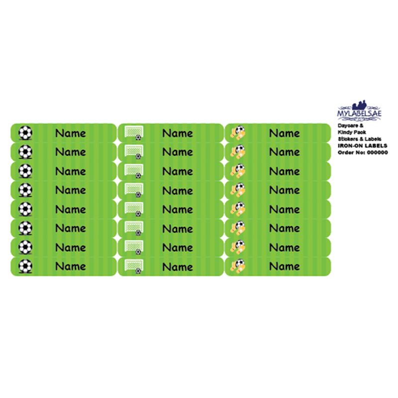 Mylabels - Personalized Iron On Labels - Soccer - Pack of 50