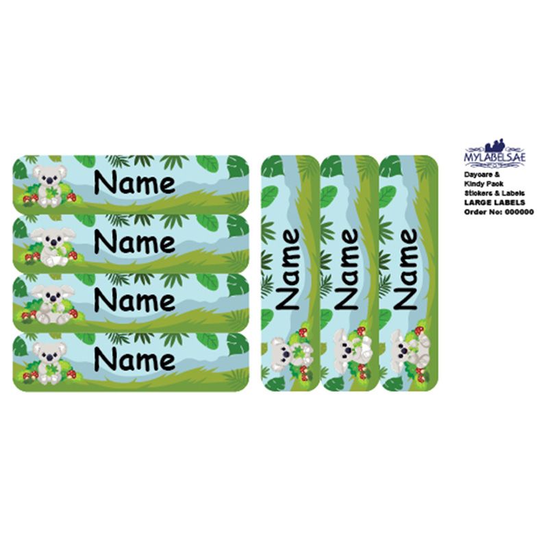 Mylabels - Personalized Labels - Cute Koala - Pack of 30 - Large