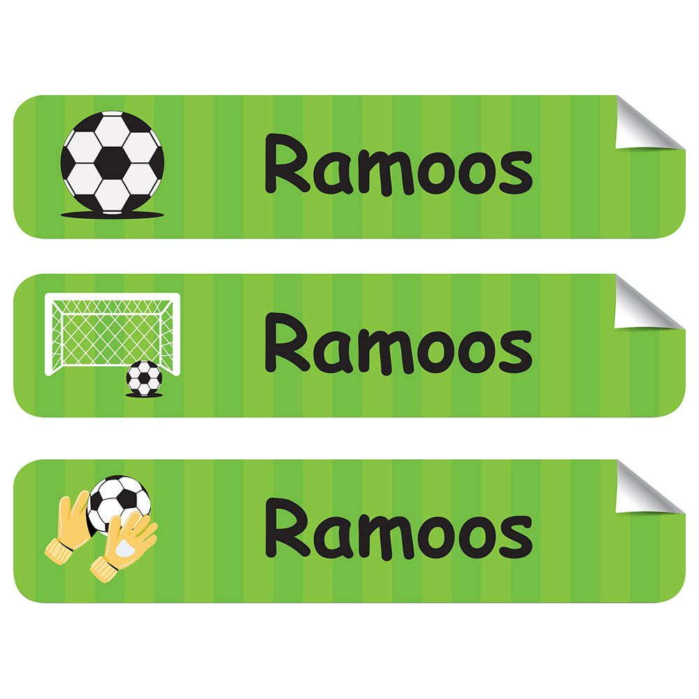 Mylabels - Personalized Labels - Soccer - Pack of 30 - Large