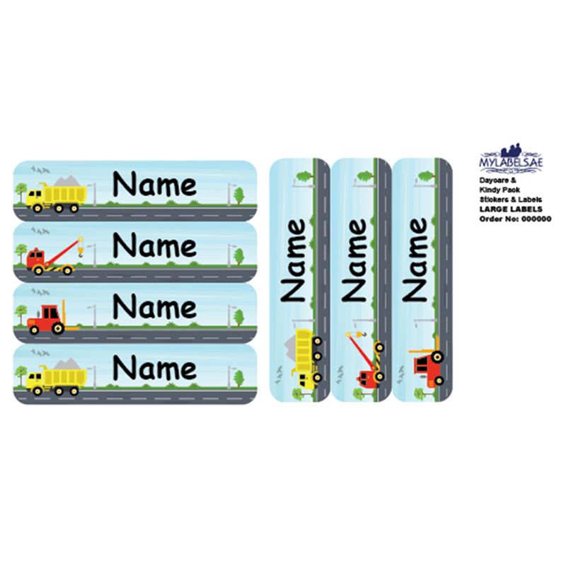 Mylabels - Personalized Labels - Heavy - Duty Truck - Pack of 30 - Large