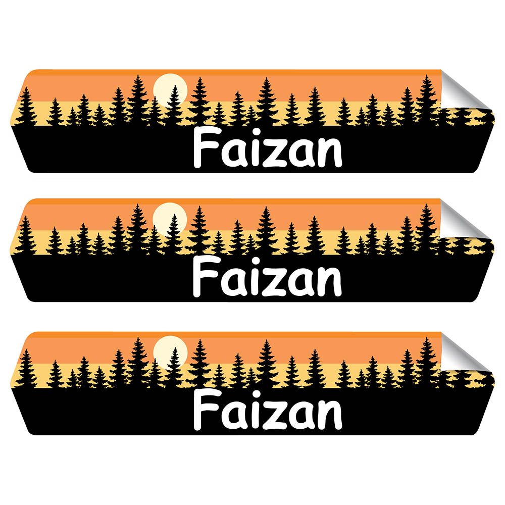 Mylabels - Personalized Labels - Forest Sky - Pack of 30 - Large