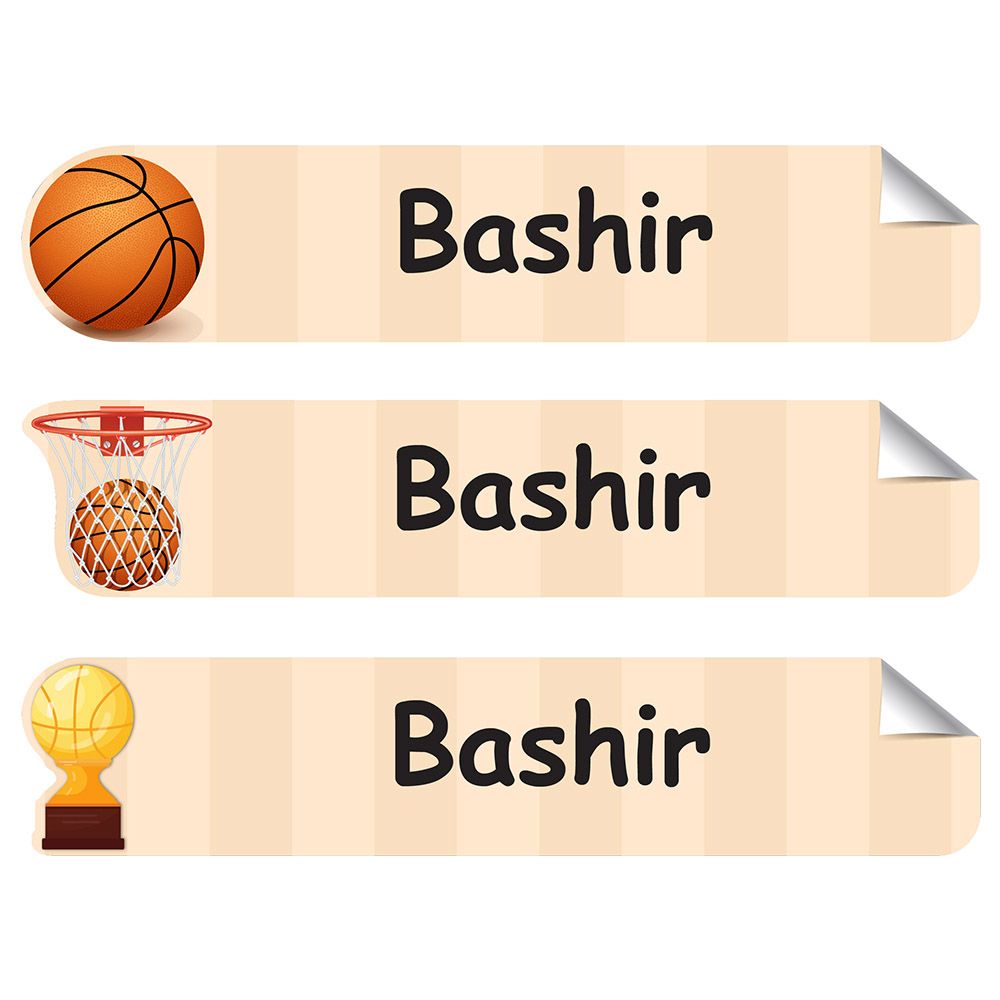 Mylabels - Personalized Labels - Basketball - Pack of 30 - Large