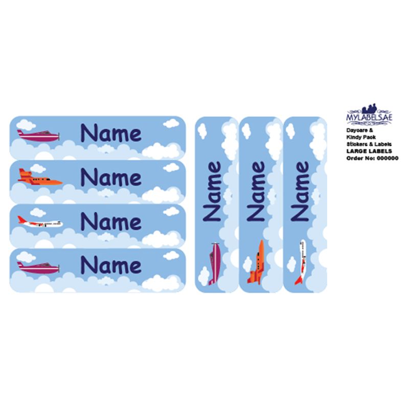 Mylabels - Personalized Labels - Airplane - Pack of 30 - Large