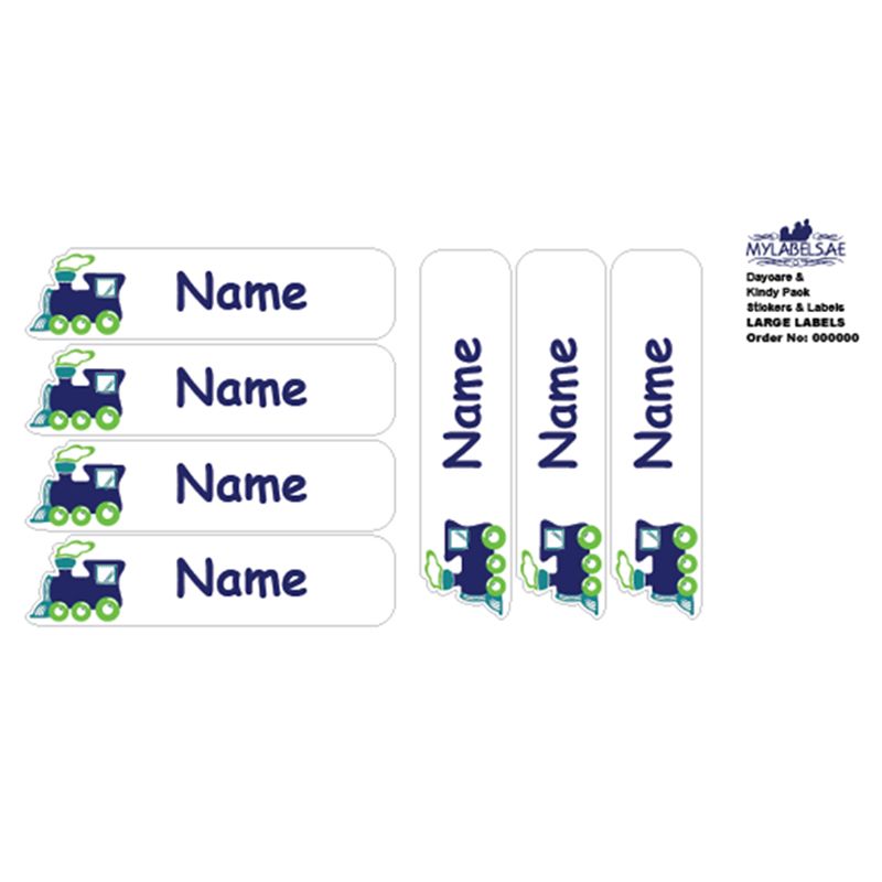 Mylabels - Personalized Labels - Train Engine - Pack of 30 - Large