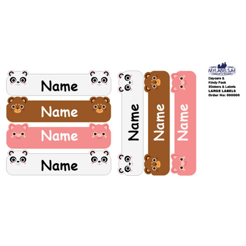 Mylabels - Personalized Labels - Chubby Animals - Pack of 30 - Large